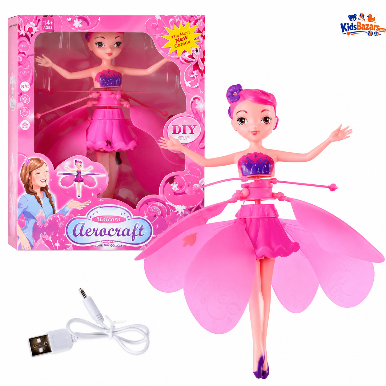 kidsbazars.com Magic Flying Fairy Princess Doll Toy for Girls – Hand Sensor Hover Fairy Toy