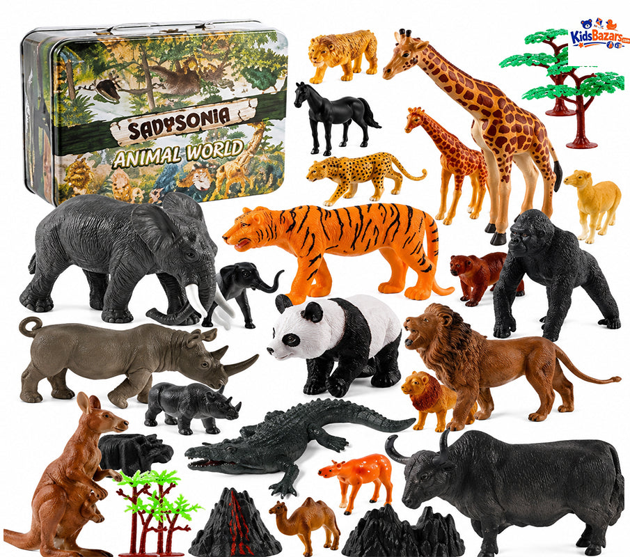 kidsbazars.com Realistic Animal Figures Set Toy for Kids – Fun & Educational Play Set