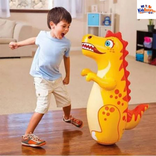90cm Inflatable Dinosaur Tumbler for Kids Boxing Pole Toy with Animals & Dinosaurs Theme