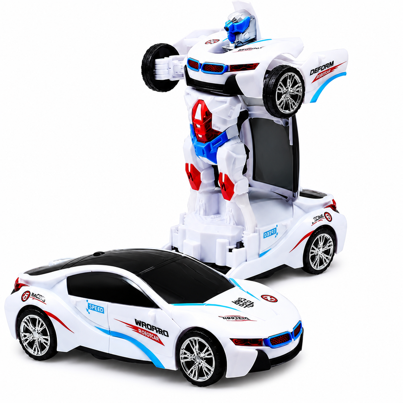 ABS Plastic Blue SUPER POLICE DEFORMATION CAR 8811-17, No. Of Wheel: 4 Wheels