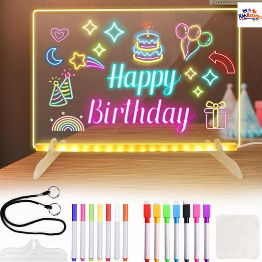 Acrylic LED Board Night Light – Colorful Glow Decorative Lamp for Kids Room