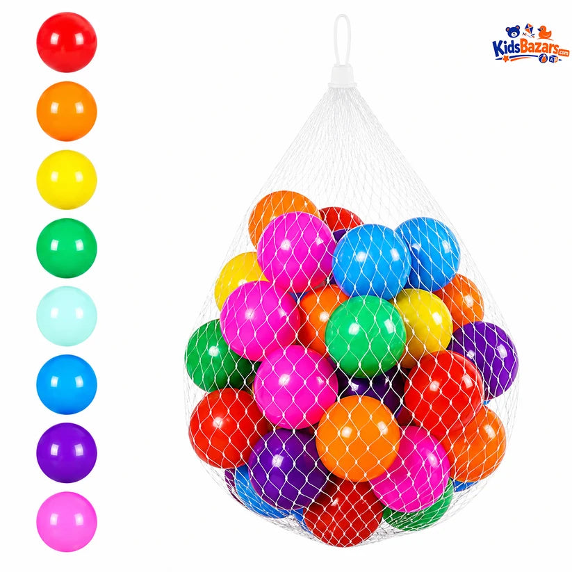 Kids Soft Plastic Balls (50 Pcs) – Safe, Smooth & Colorful Play Balls for Kids