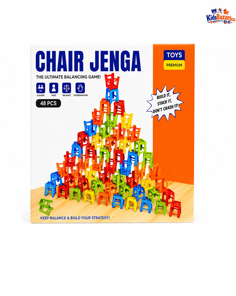 Chair Jenga Game – Fun Stacking Balance Toy for Kids & Family