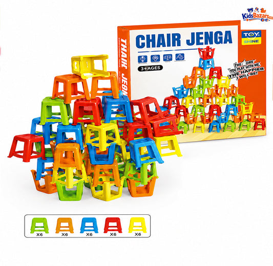 Chair Jenga Game – Fun Stacking Balance Toy for Kids & Family