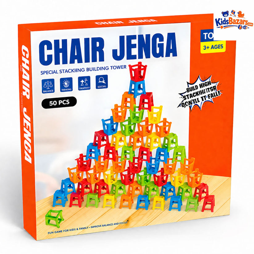 Chair Jenga Game – Fun Stacking Balance Toy for Kids & Family