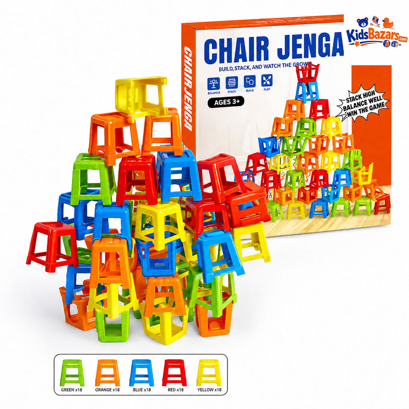 Chair Jenga Game – Fun Stacking Balance Toy for Kids & Family