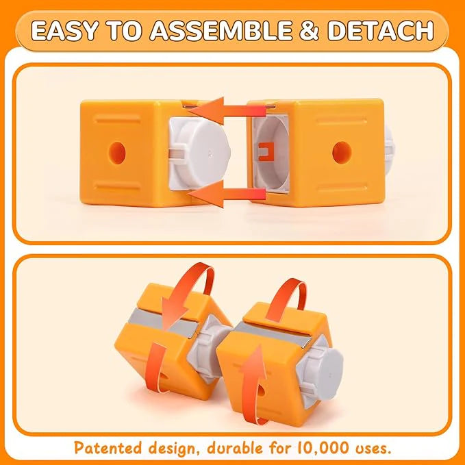 Children Magnetic Rail Car Cube Toys – DIY Building Blocks Set for Kids