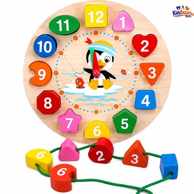 Clock Shape Wooden Toy | Educational Wooden Learning Toy for Kids