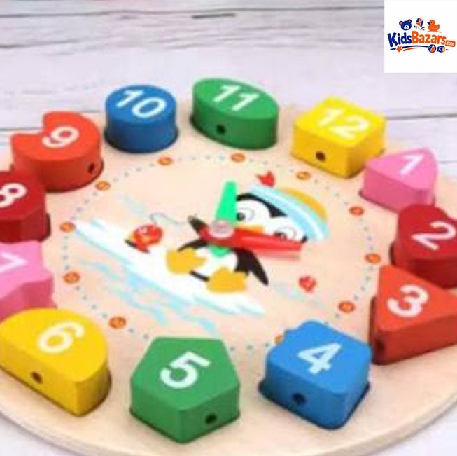 Clock Shape Wooden Toy | Educational Wooden Learning Toy for Kids