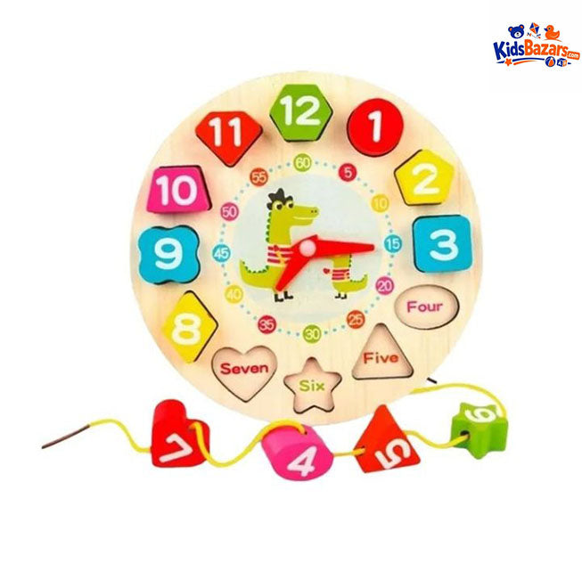 Clock Shape Wooden Toy | Educational Wooden Learning Toy for Kids