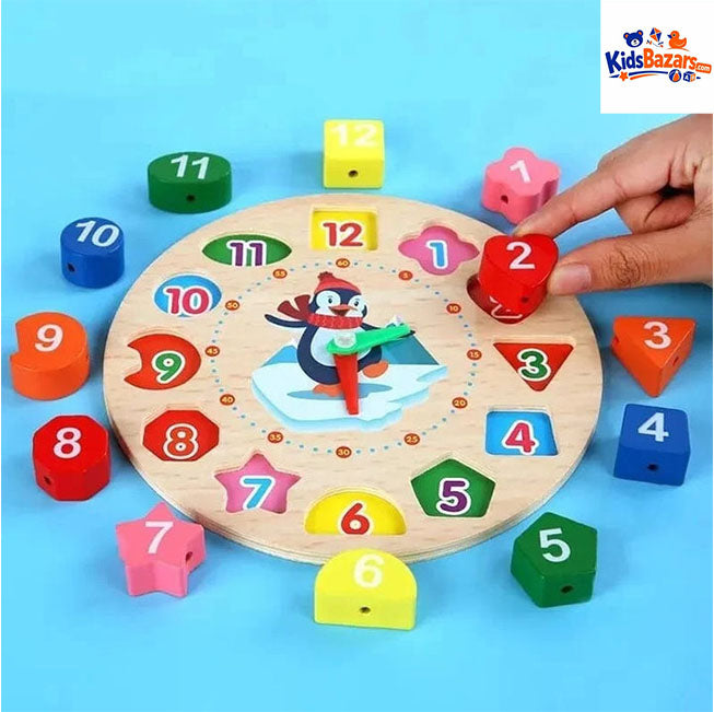 Clock Shape Wooden Toy | Educational Wooden Learning Toy for Kids