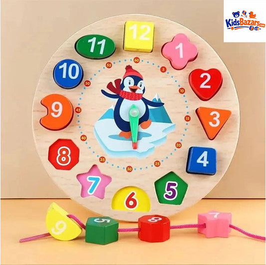 Clock Shape Wooden Toy | Educational Wooden Learning Toy for Kids