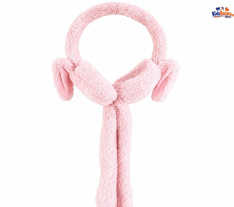 Cute Bunny Earmuffs With Moving Ears For Kids – Soft Plush Ear Warmers