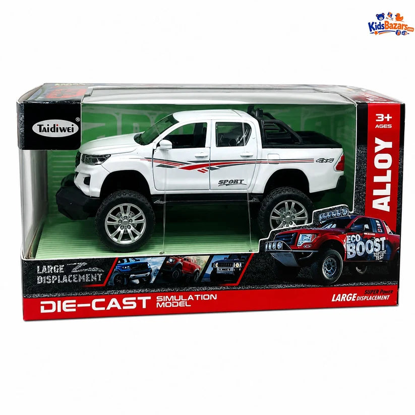 Die-cast Toyota Hilux Revo model car.
