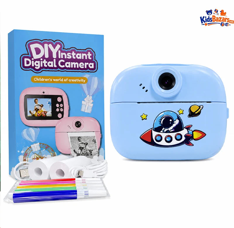 Diy Instant Digital Print Camera for Kids (Random Design)(Pack Of 5/10)(Prepaid Only)