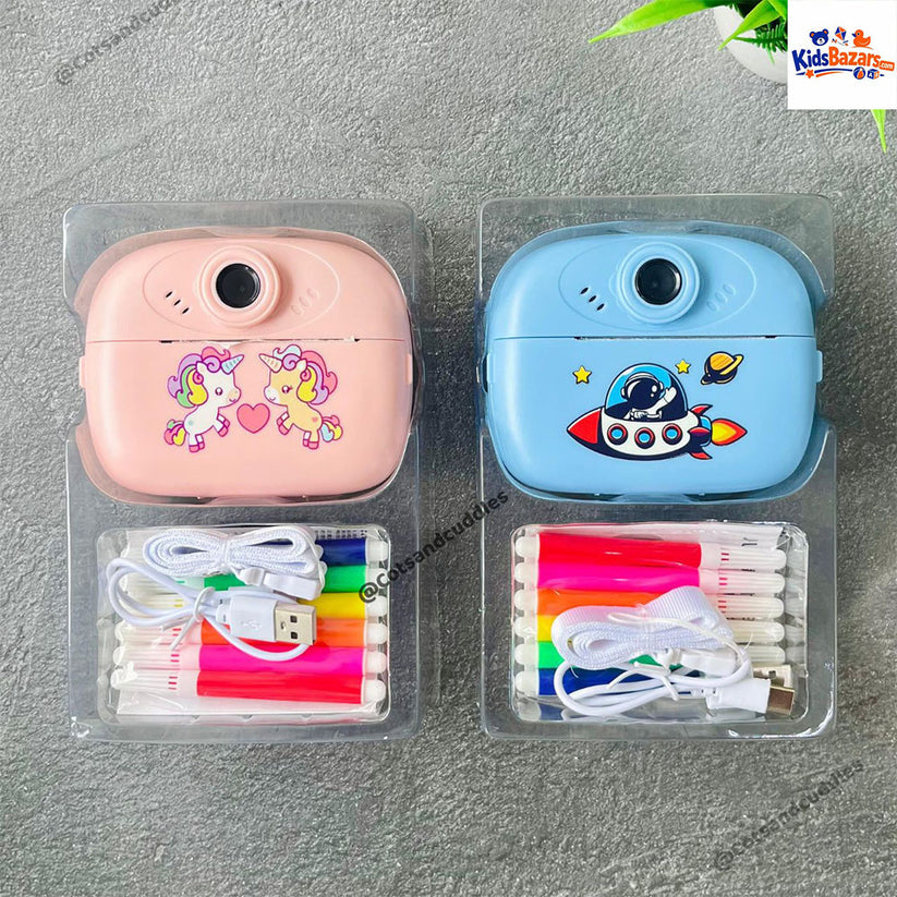 Diy Instant Digital Print Camera for Kids (Random Design)(Pack Of 5/10)(Prepaid Only)