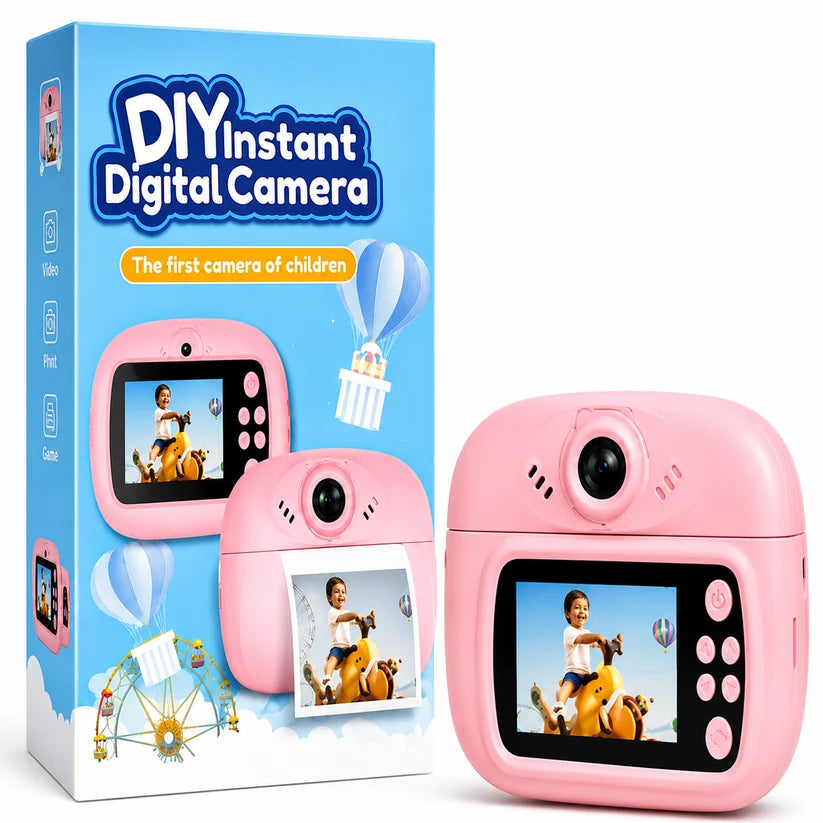 Diy Instant Digital Print Camera for Kids (Random Design)(Pack Of 5/10)(Prepaid Only)