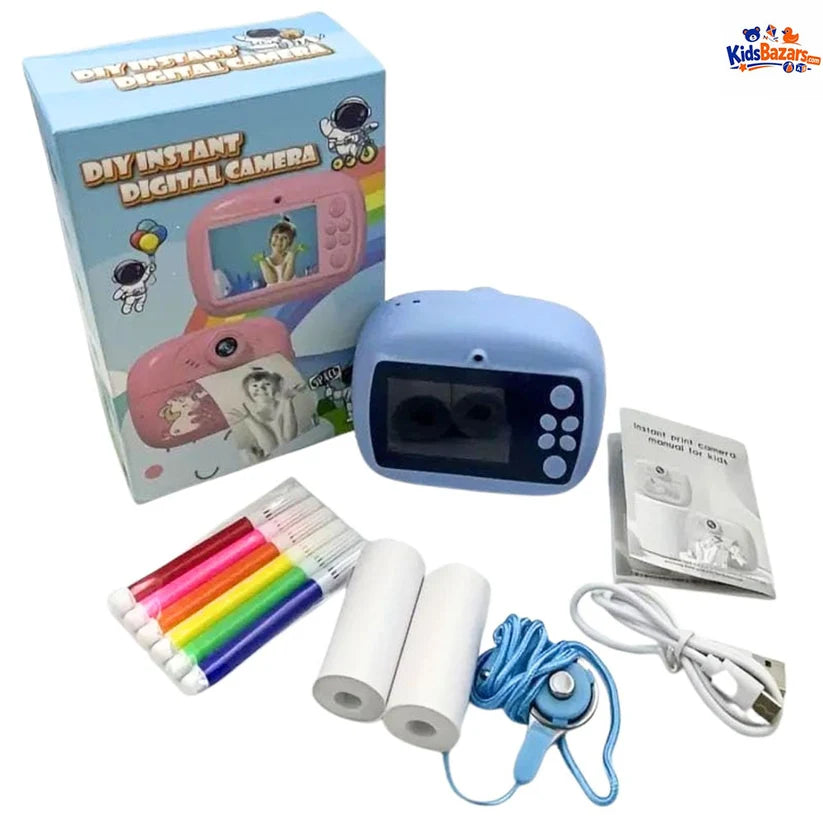 Diy Instant Digital Print Camera for Kids (Random Design)(Pack Of 5/10)(Prepaid Only)