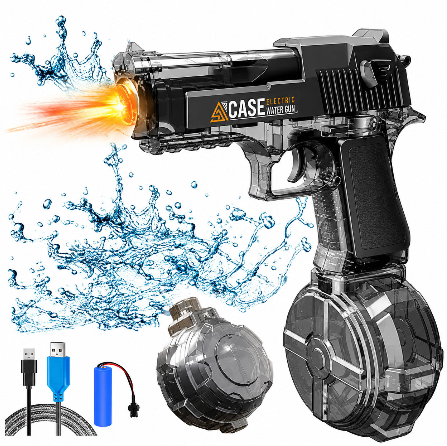 Electric Mini Water Gun with Continuous Spray & Recoil – Fun Kids Water Blaster