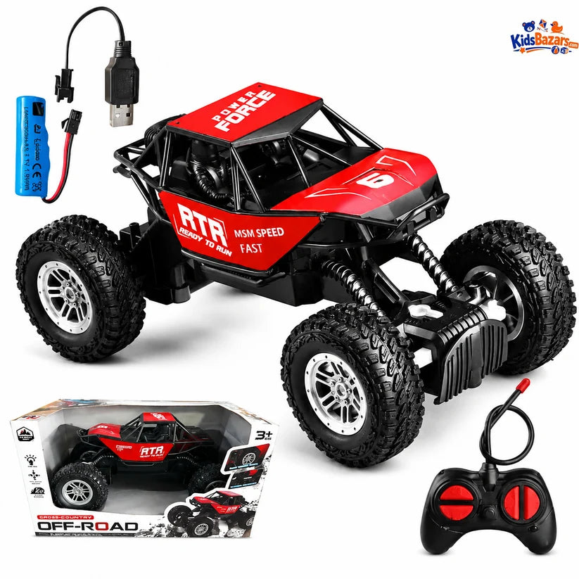 Electric Smoke Rock Crawler RC Car – 4x4 Off-Road Remote Control Toy for Kids