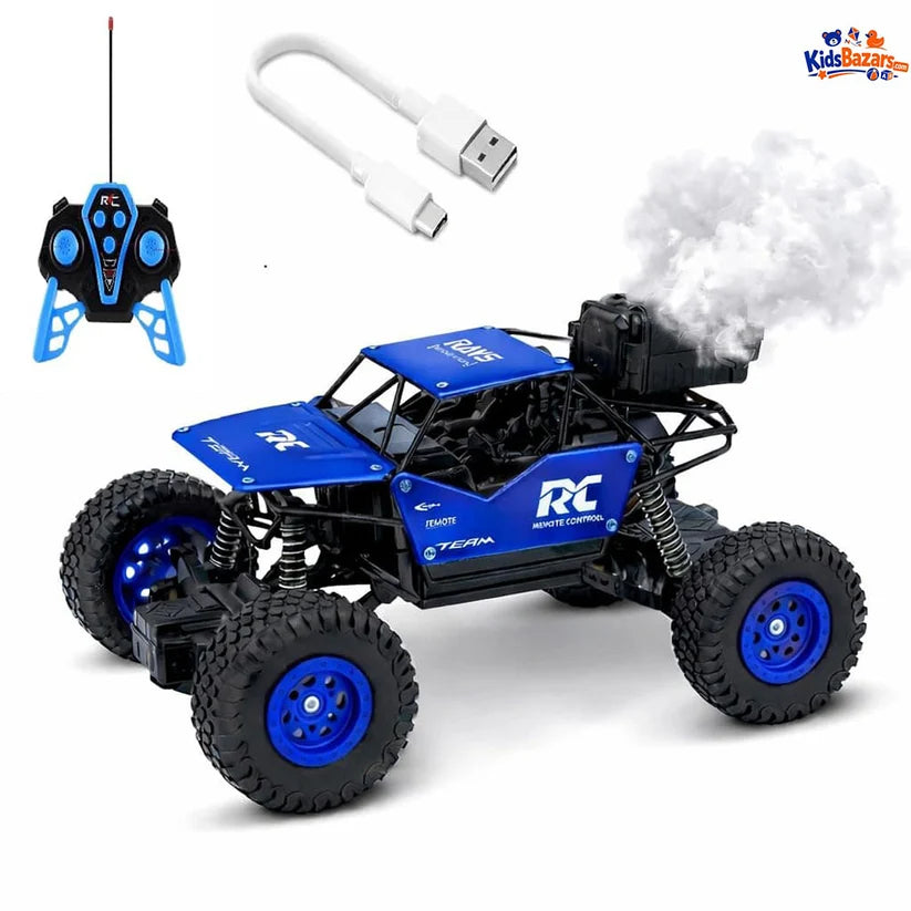 Electric Smoke Rock Crawler RC Car – 4x4 Off-Road Remote Control Toy for Kids
