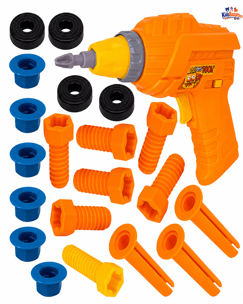 Electric Toy Drill Toy Set for Kids – Battery Operated Pretend Play Tool Kit