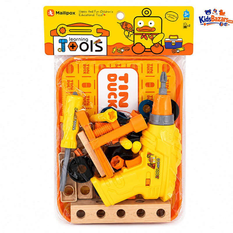 Electric Toy Drill Toy Set for Kids – Battery Operated Pretend Play Tool Kit