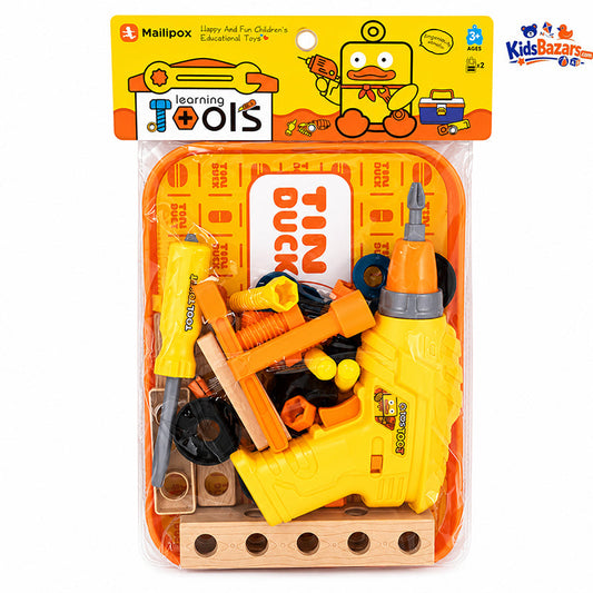 Electric Toy Drill Toy Set for Kids – Battery Operated Pretend Play Tool Kit
