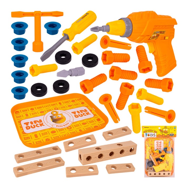 Electric Toy Drill Toy Set for Kids – Battery Operated Pretend Play Tool Kit