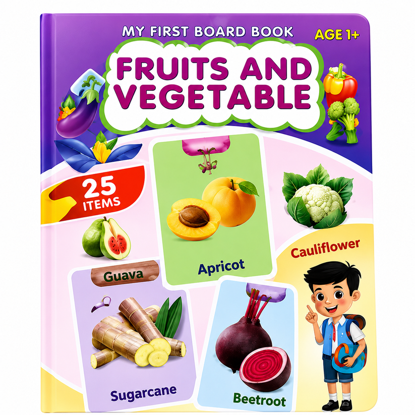 Fruits & Vegetables Jumbo Flash Cards for Kids
