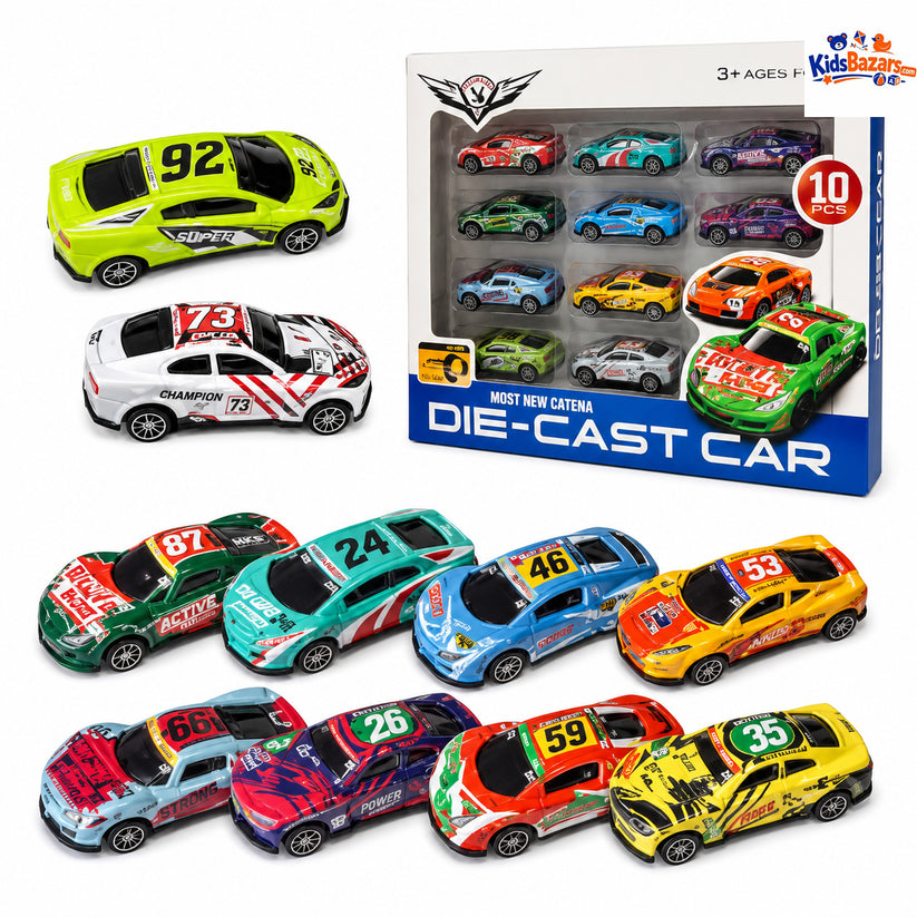 Hot Wheels 10-Car Gift Pack – Assorted Die-Cast Metal Toy Cars for Kids
