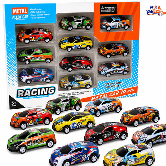 Hot Wheels 10-Car Gift Pack – Assorted Die-Cast Metal Toy Cars for Kids