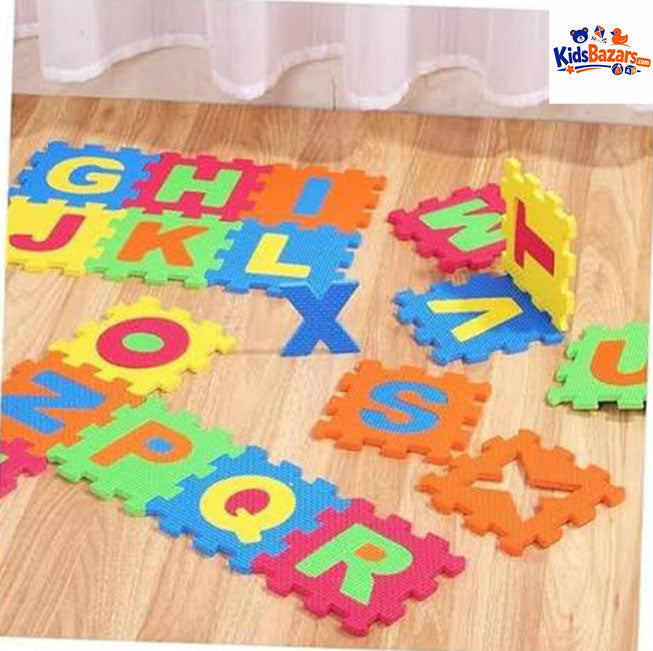 Kids ABC & Number Foam Mat – 36 Pcs Educational Puzzle Playmat for Toddlers