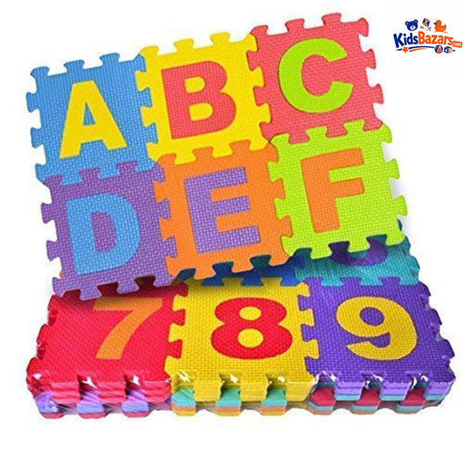 Kids ABC & Number Foam Mat – 36 Pcs Educational Puzzle Playmat for Toddlers