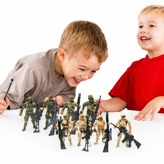 Kids Military Combat Play Set – Army Action Figures & War Accessorie