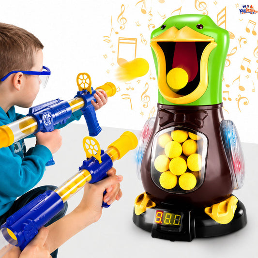 Kids Moving Target Shooting Game Set Hits Duck Foam Soft-bullets Air Gun Shooting Game Toy