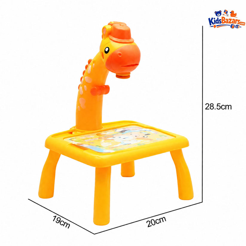 3 In 1 Kids Drawing Projector Table (Random Color)