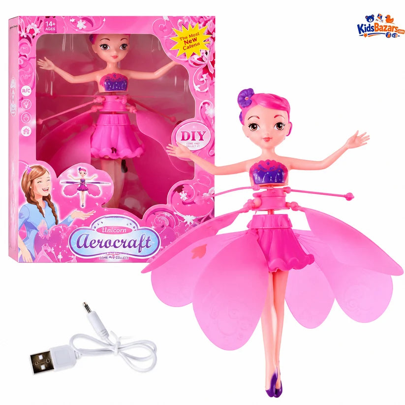 Magic Flying Fairy Princess Doll Toy for Girls – Hand Sensor Hover Fairy Toy