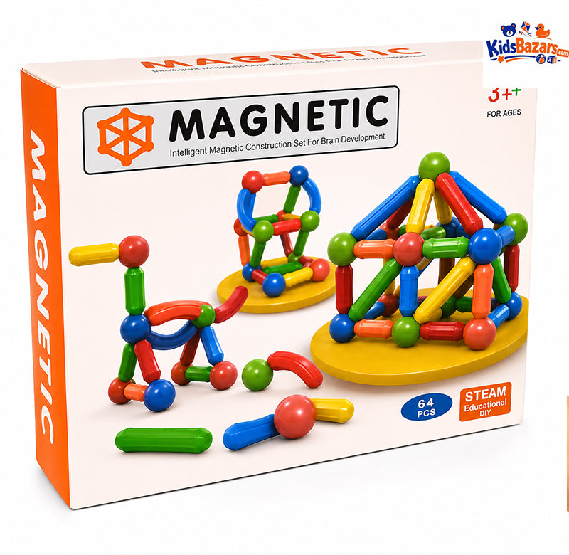 Magnetic Building Sticks – Creative Learning Toy for Kids