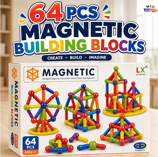 Magnetic Building Sticks – Creative Learning Toy for Kids