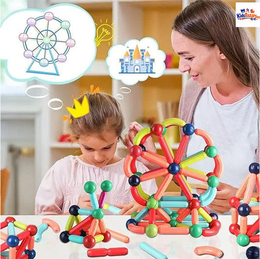 Magnetic Building Sticks – Creative Learning Toy for Kids