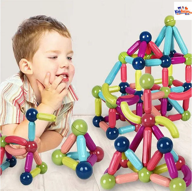 Magnetic Building Sticks – Creative Learning Toy for Kids