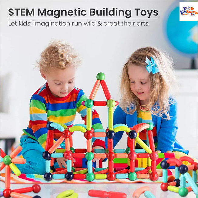 Magnetic Building Sticks – Creative Learning Toy for Kids