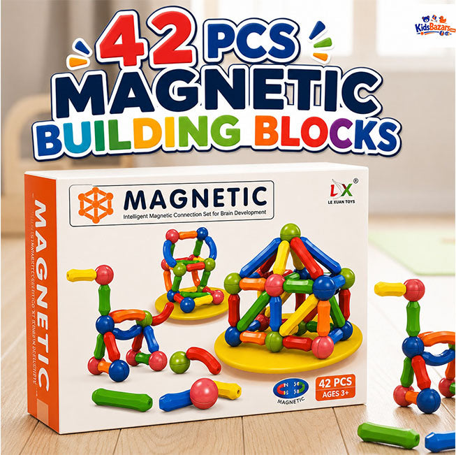 Magnetic Building Sticks – Creative Learning Toy for Kids