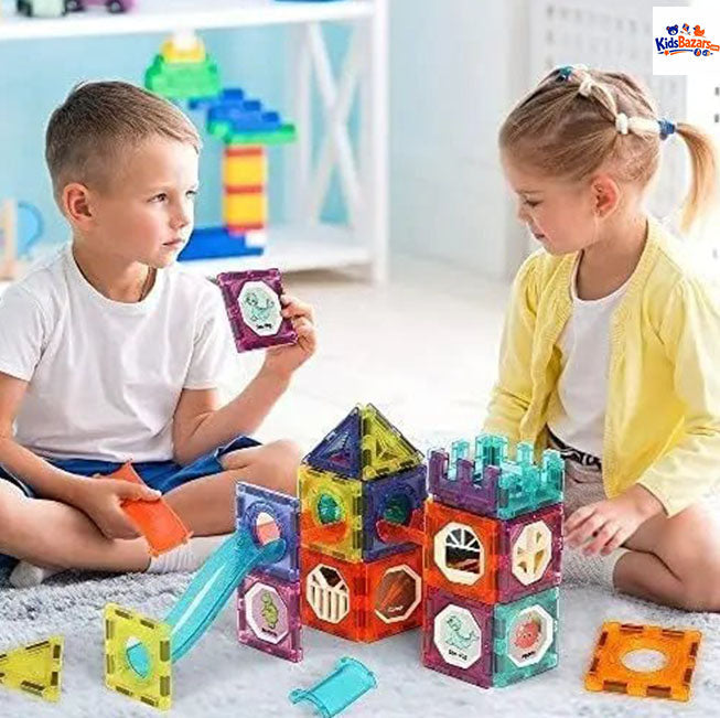 Magnetic Building Tiles Set (73 Pcs) | STEM Educational