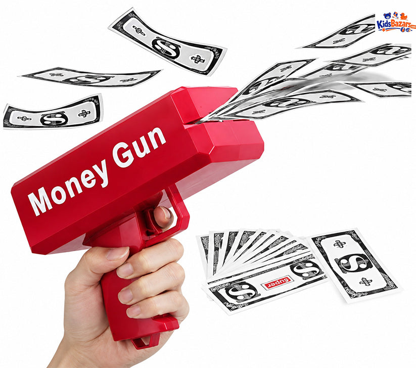 Money Gun Toy for Kids – Fun Cash Shooter Toy with Fake Notes