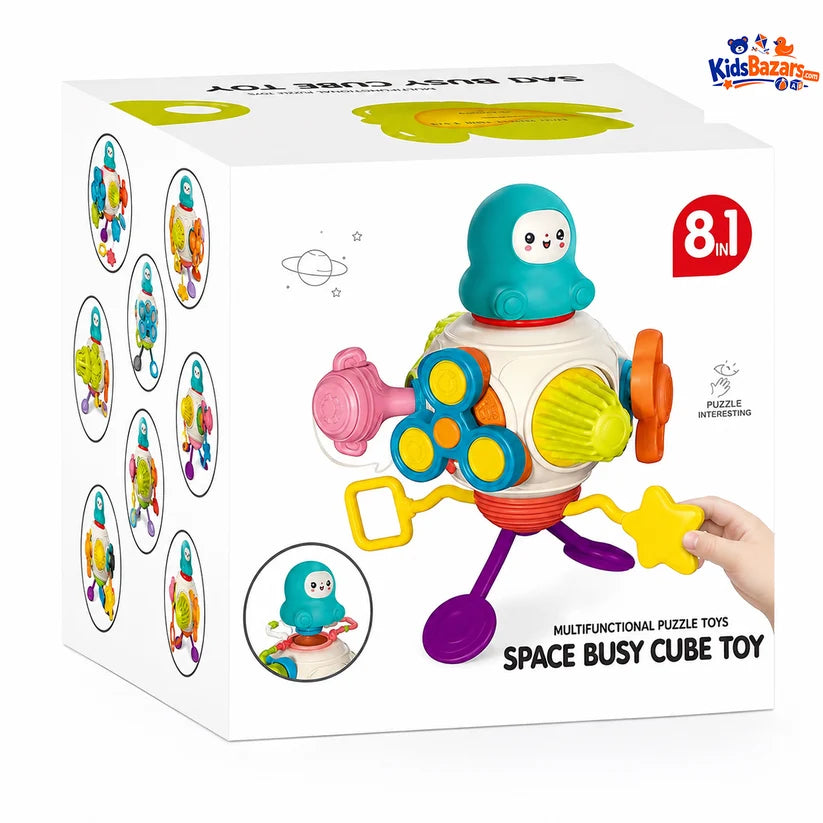Montessori 8-in-1 Activity Busy Cube – Educational Toy for Toddlers