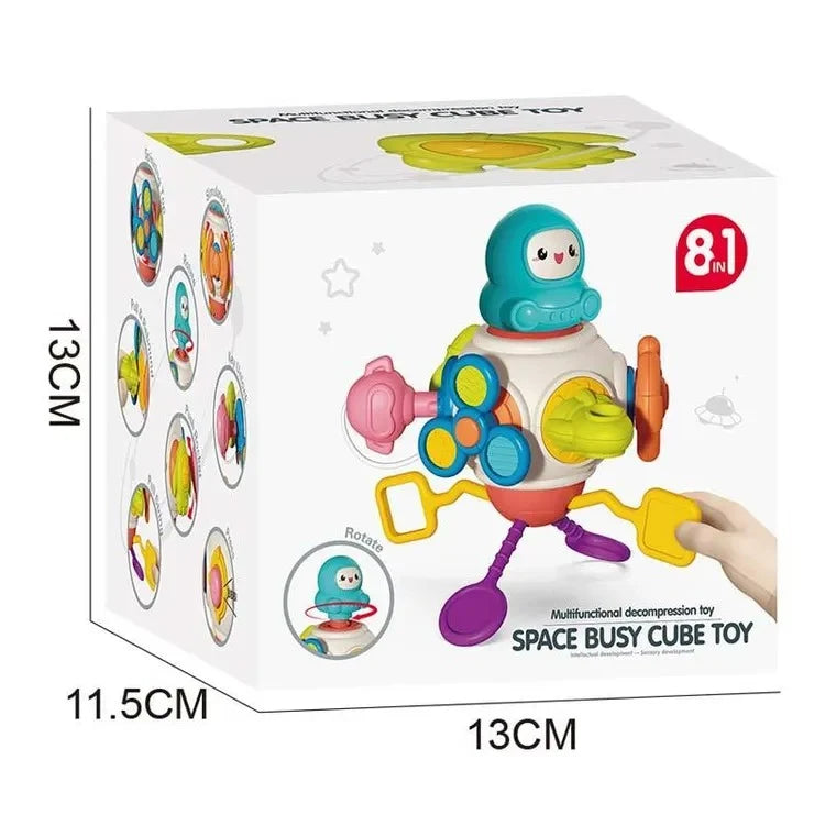 Montessori 8-in-1 Activity Busy Cube – Educational Toy for Toddlers