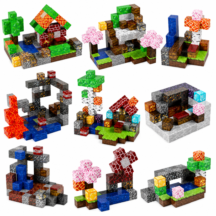 Planet T: super world magnetic cube building set (XC-B46) 128 pc