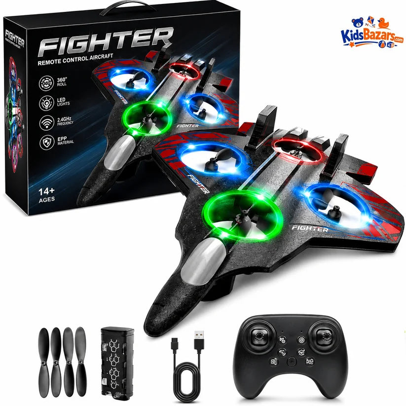 RC Combat Aircraft Drone – Remote Control Flying Jet Toy for Kids (S1)